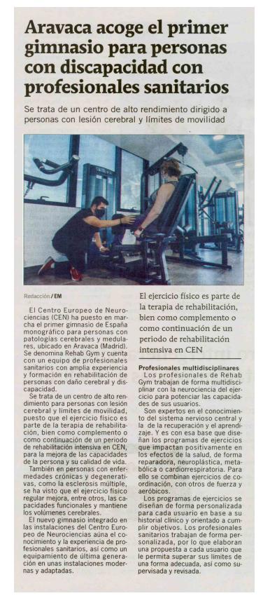 Gym aravaca para discapacitados